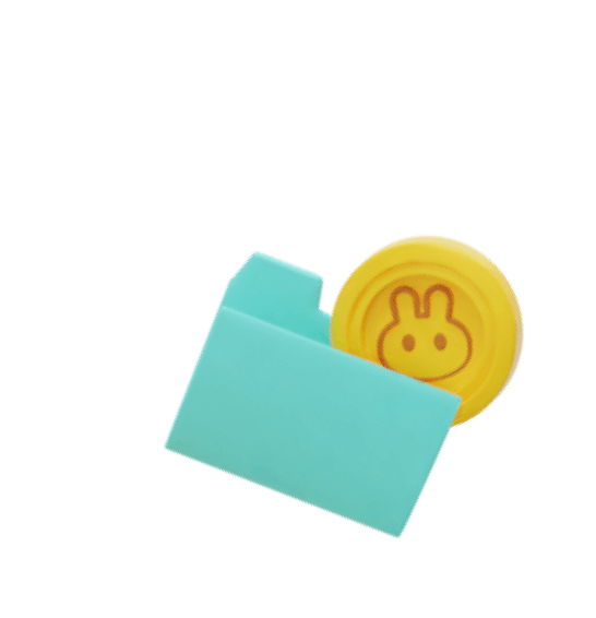 Folder with cake token